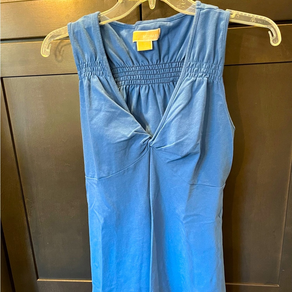 Michael Kors Royal Blue Sleeveless Top. Size L. Elastic on top and back. - Picture 11 of 14